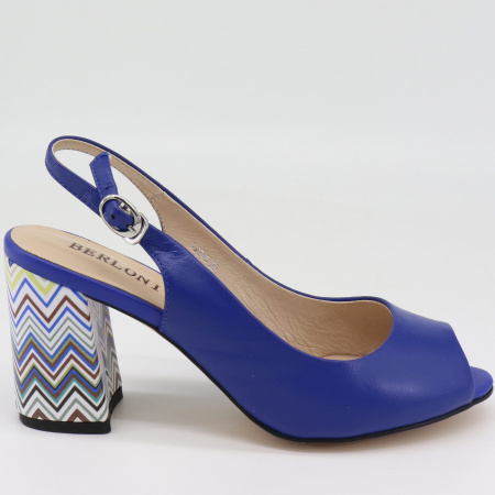 Босоножки  Berloni  синий  кожа F-71025 фото в интернет-магазине | Omadey.ru
