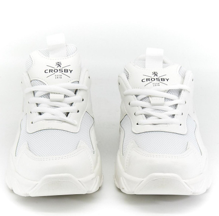 Кроссовки  женские Crosby  белый  сетка/кожа искусств. F-80417 фото в интернет-магазине | Omadey.ru