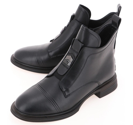 Ботинки  Baden  черный  кожа Z-400463 фото в интернет-магазине | Omadey.ru