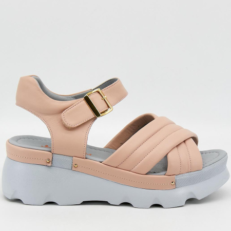 Босоножки  Dakkem  бежевый  кожа F-90207 фото в интернет-магазине | Omadey.ru