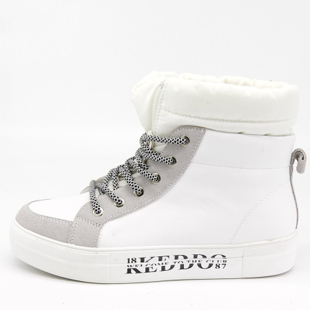 Ботинки  Keddo  белый  замша/кожа искусств. Z-8854 фото в интернет-магазине | Omadey.ru