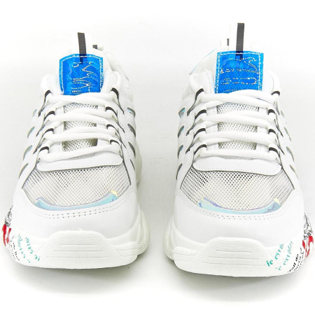 Кроссовки  женские Nobbaro  белый  кожа искусств./текстиль F-80446 фото в интернет-магазине | Omadey.ru