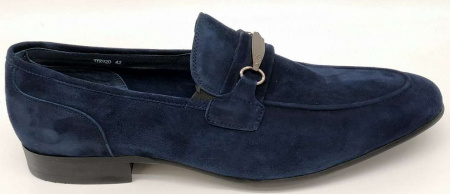 Мокасины  Lucido Vienno  синий  замша F-71094 фото в интернет-магазине | Omadey.ru