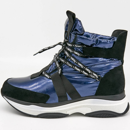 Ботинки  Betsy  сине-черный  нейлон-иск.замша Z-89164 фото в интернет-магазине | Omadey.ru