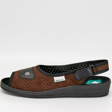 Босоножки  Imara  коричневый  текстиль F-4570 фото в интернет-магазине | Omadey.ru