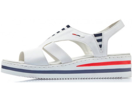 Сандалии  Rieker  белый  кожа искусств. F-100375 фото в интернет-магазине | Omadey.ru Сандалии  Rieker  белый  кожа искусств. F-100375 фото в интернет-магазине | Omadey.ru