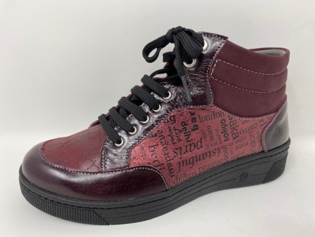 Ботинки  Suave  бордовый  кожа Z-200152 фото в интернет-магазине | Omadey.ru