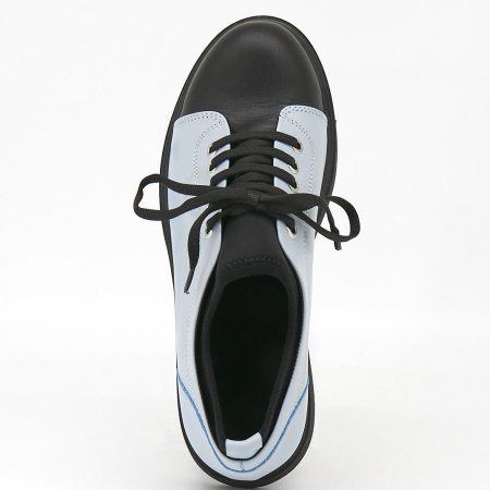 Полуботинки  Rovigo  сине-черный  кожа Z-8216 фото в интернет-магазине | Omadey.ru