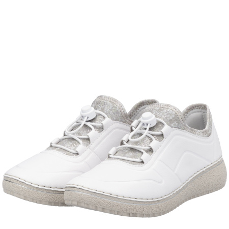 Кроссовки  Rieker  белый  кожа/текстиль F-400034 фото в интернет-магазине | Omadey.ru