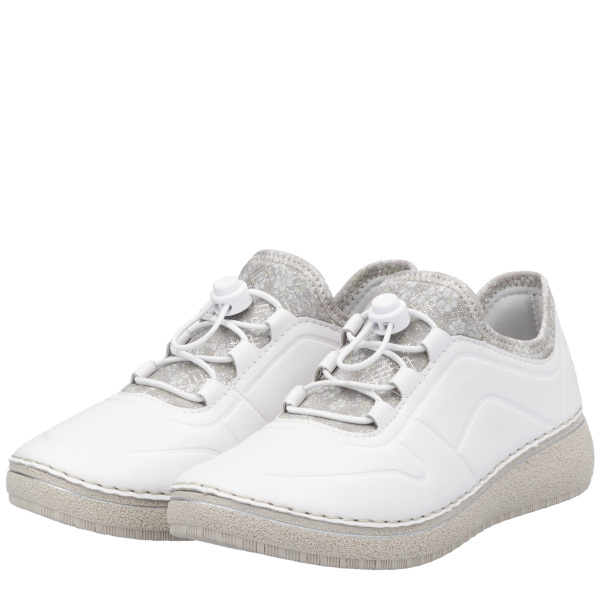Фото Кроссовки  Rieker  белый  кожа/текстиль F-400034