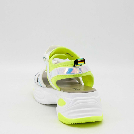 Сандалии  Baden  белый  текстиль F-90298 фото в интернет-магазине | Omadey.ru