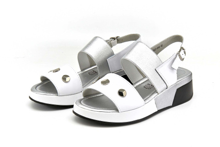 Босоножки  Baden  белый  композиц.кожа F-80542 фото в интернет-магазине | Omadey.ru