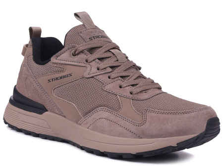 Кроссовки  Strobbs  бежевый кожа/микрофибра/текстиль Z-400773 фото в интернет-магазине | Omadey.ru