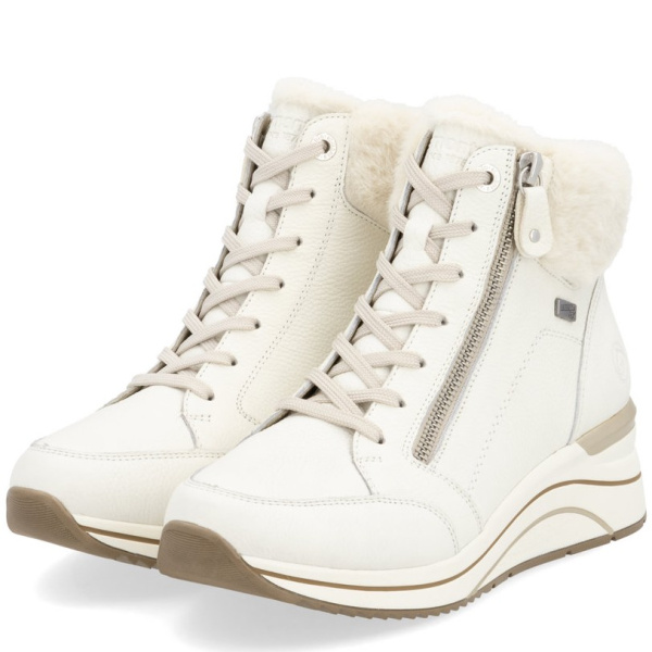 Фото Ботинки  Remonte  белый  кожа/кожа искусств. Z-401059