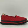 Слипоны  Rovigo  красный  текстиль F-90957 фото в интернет-магазине | Omadey.ru