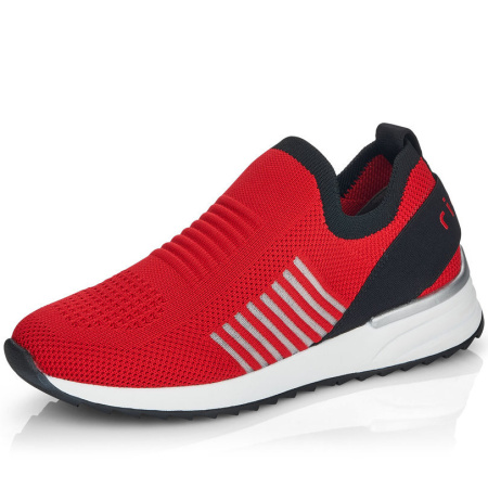 Кроссовки  Rieker  красный  текстиль F-90464 фото в интернет-магазине | Omadey.ru