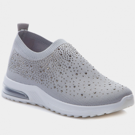 Кроссовки  женские Crosby  серый  текстиль F-90667 фото в интернет-магазине | Omadey.ru