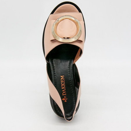 Босоножки  Dakkem  пудра  кожа F-90208 фото в интернет-магазине | Omadey.ru