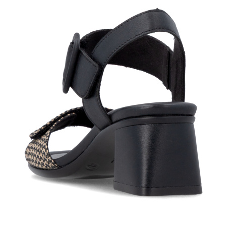 Босоножки  Remonte черный  кожа/текстиль F-401113 фото в интернет-магазине | Omadey.ru