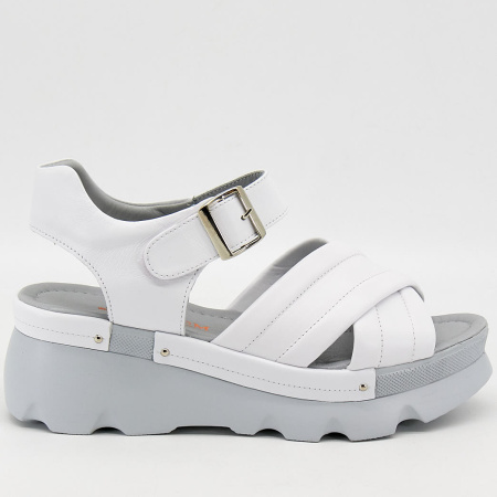 Босоножки  Dakkem  белый  кожа F-90206 фото в интернет-магазине | Omadey.ru