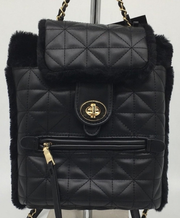 Рюкзак  Keddo  черный  иск. кожа / иск. мех c08107 фото в интернет-магазине | Omadey.ru