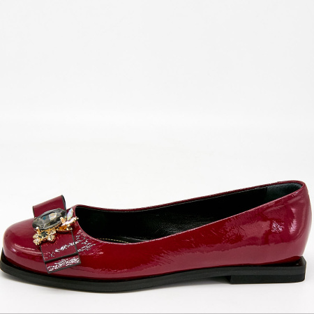 Туфли  Rovigo  бордовый  кожа лаковая F-80890 фото в интернет-магазине | Omadey.ru