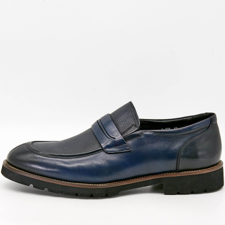 Туфли  Romitan  синий  кожа Z-100668 фото в интернет-магазине | Omadey.ru