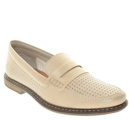 Туфли  Rieker  бежевый  кожа/кожа искусств. F-100549 фото в интернет-магазине | Omadey.ru