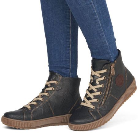 Ботинки  Remonte  черный  кожа/кожа искусств. Z-300012 фото в интернет-магазине | Omadey.ru