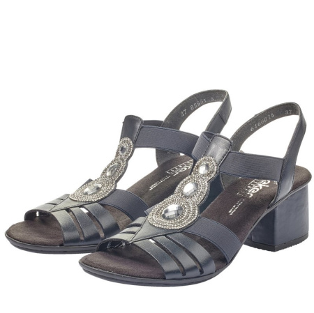 Босоножки  Rieker  синий  кожа/кожа искусств. F-80276 фото в интернет-магазине | Omadey.ru