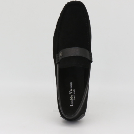Мокасины  Lucido Vienno  черный  замша F-71086 фото в интернет-магазине | Omadey.ru