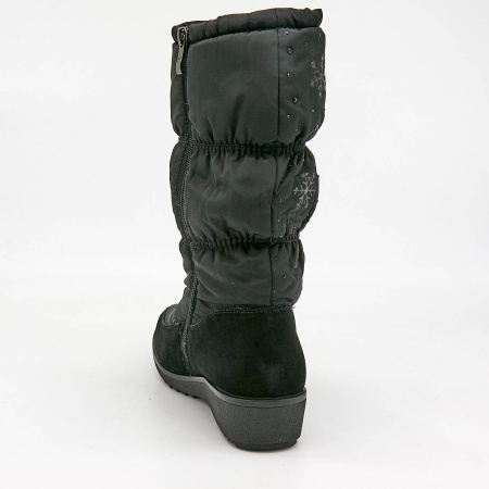 Сапоги  Baden  черный  кожа Z-8744 фото в интернет-магазине | Omadey.ru