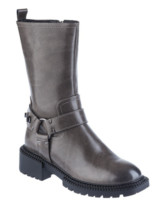 Полусапоги  Bonavi  серый  кожа Z-100293 фото в интернет-магазине | Omadey.ru