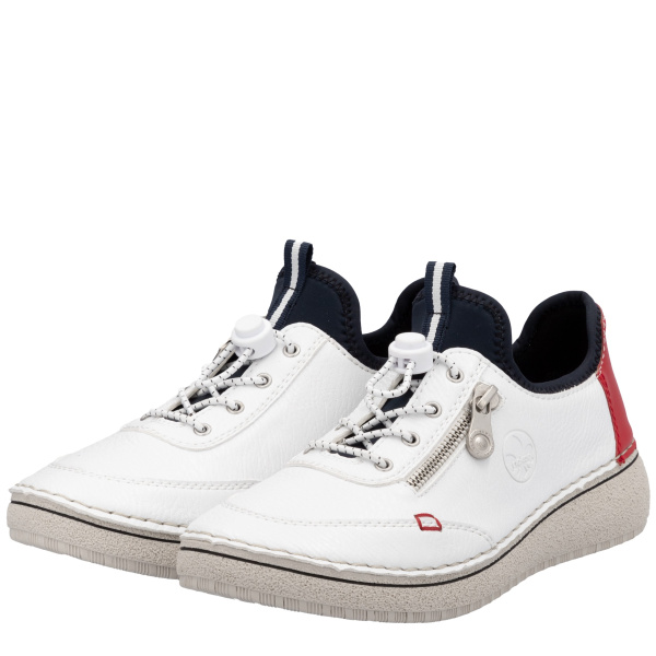 Фото Кроссовки  Rieker  белый  кожа искусств./текстиль F-400015