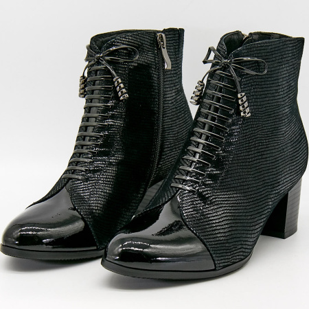 Ботильоны  Bonavi  черный  кожа Z-100170 фото в интернет-магазине | Omadey.ru Ботильоны  Bonavi  черный  кожа Z-100170 фото в интернет-магазине | Omadey.ru