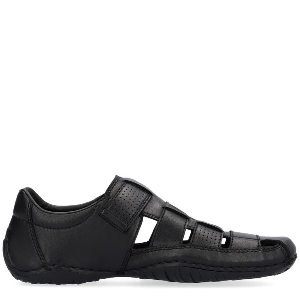 Фото Туфли летние  Rieker  черный  кожа/кожа искусств. F-300261