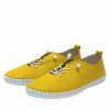 Кеды  женские Rovigo  желтый  кожа F-90821 фото в интернет-магазине | Omadey.ru