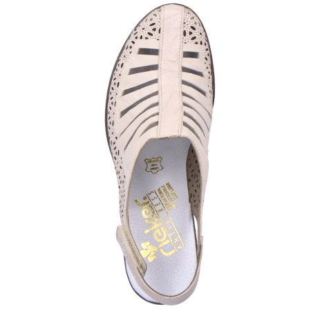 Туфли летние  Rieker  бежевый  кожа/кожа искусств. F-400523 фото в интернет-магазине | Omadey.ru