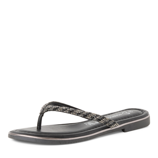 Фото Вьетнамки  Marco Tozzi  черный  текстиль F-401250