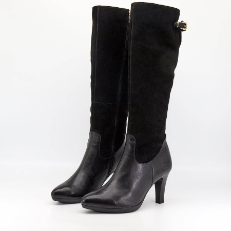 Сапоги  Caprice  черный  кожа Z-5442 фото в интернет-магазине | Omadey.ru