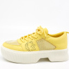 Кроссовки  Grunberg  желтый  кожа иск. Микрополитекс/текстиль F-81095 фото в интернет-магазине | Omadey.ru