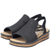 Босоножки  Rieker  черный  кожа искусств./текстиль F-401146 фото в интернет-магазине | Omadey.ru