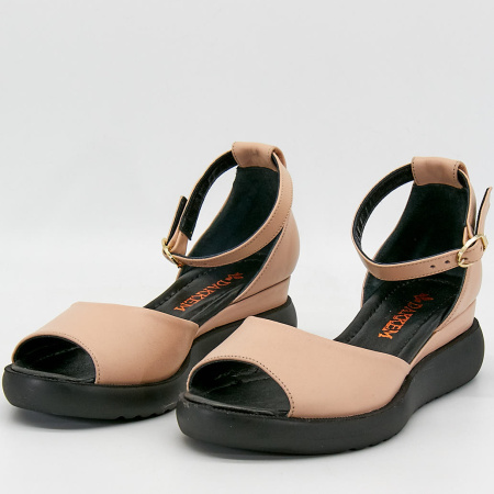 Босоножки  Dakkem  пудра  кожа F-90217 фото в интернет-магазине | Omadey.ru