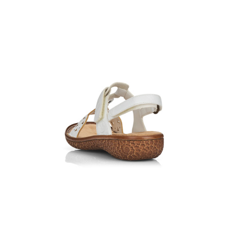 Босоножки  Rieker  белый  кожа искусств. F-90092 фото в интернет-магазине | Omadey.ru