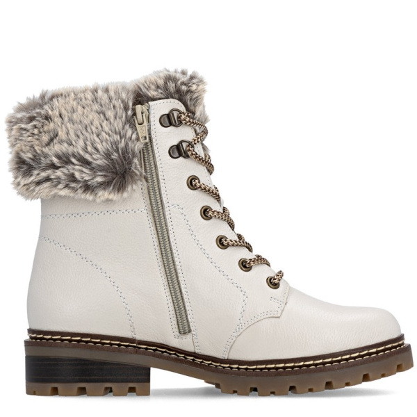 Фото Ботинки  Remonte  белый  кожа/кожа искусств.  Z-400100