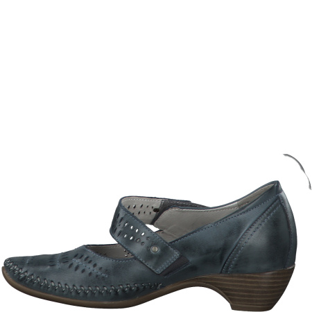 Туфли  Jana  синий  кожа F-80814 фото в интернет-магазине | Omadey.ru