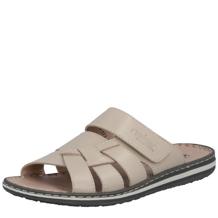 Шлепанцы  Rieker  бежевый  кожа F-401129 фото в интернет-магазине | Omadey.ru