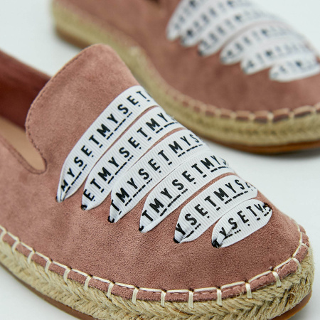 Слипоны  MYSET  розовый  текстиль F-90946 фото в интернет-магазине | Omadey.ru