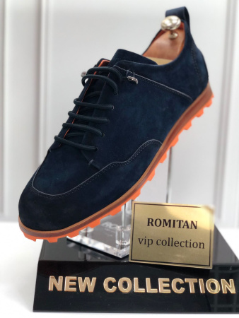 Кроссовки  Romitan  черный  замша F-300321 фото в интернет-магазине | Omadey.ru
