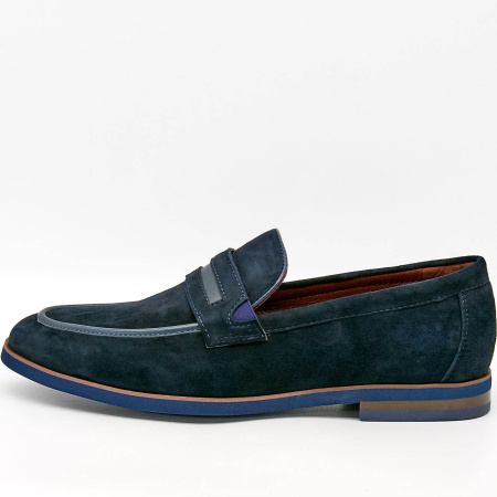 Туфли  Mirco Osvaldo  синий  замша Z-100675 фото в интернет-магазине | Omadey.ru